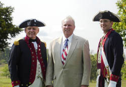 GG Chuck Bragg (l), Brian S. Barrett and ESS President Peter K. Goebel