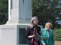 Chaplain Carol Strong and Regent Shirley Schadow Saratoga Chapter NSDAR