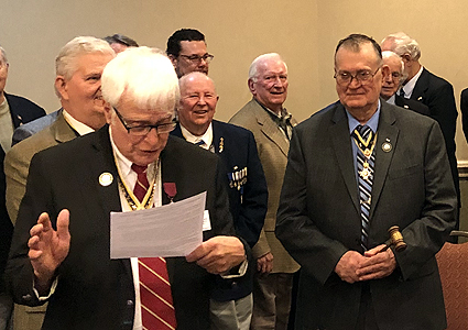 Empire State Society Past-President Duane Booth installs George Gydesen as the new Empire State Society President