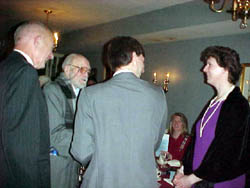 (L to R) Acting Chaplain Henry Goebel, Carl Covell, Ruth Goebel with her husband Chapter VP / Secretary Jonathan E. Goebel.