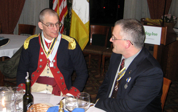 Past State and Chapter President Col. Peter K. Goebel (Ret.) with Past Chapter President Richard H. Fullam