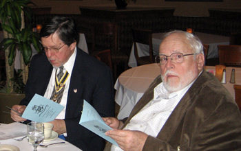 Past State and Chapter President and Chapter Genealogist Dennis Marr and David Marsh