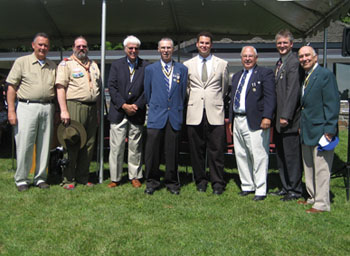 (l-r) Charles Walter (a new SNHP volunteer); Rick Sunders; Duane Booth; George Ballard; Tivo Africa; Jim Ballard; Rich Fullam & John Sheaff