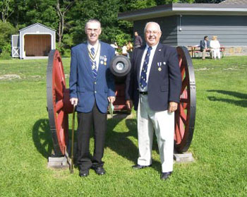 (l-r) President George H. Ballard with brother James G. Ballard, Jr. Jim is the President of newly reorganized Christian Ardinger Chapter, Hagerstown MD. Photo courtesy George Ballard