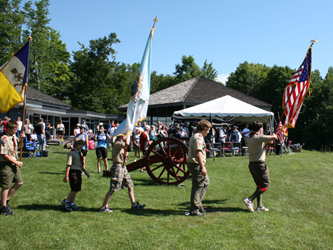 Boy Scouts bring up colors