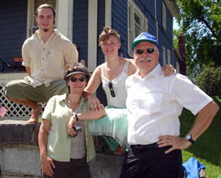 The author and his family (L-R) Torrey Booth, Colleen Booth, Caitlin Booth, Dennis Booth