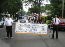 Walloomsac Battle Chapter Members Rick Saunders (l) who belongs to both Chapters and Paul Virtue of Walloomsac Battle Chapter