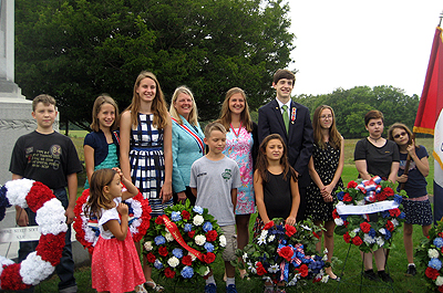 Members of the Schuyler Society and Bemis Heights C.A.R that were present. Additionally in the center are Elizabeth Mosher, National Senior Vice President Eastern Region and Abigail Mosher, NY State President.