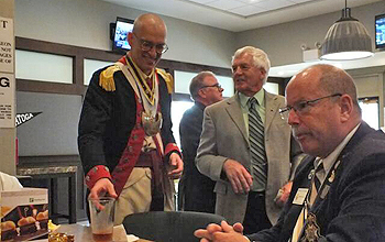 Some pre-meeting fellowship among compatriots Peter Goebel, David Perkins and Tim Mabee