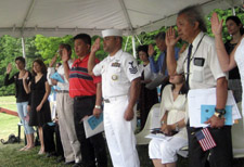 The Class of 2007 Candidates take the Oath of Allegiance - Photo by Duane Booth