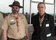 Rick Saunders and George Ballard; A hearty thanks to the leaders and boys from Troop 6 - Photo by Duane Booth